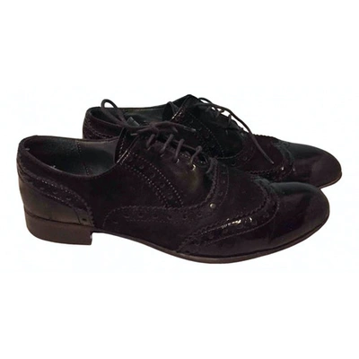 Pre-owned Moma Leather Lace Ups In Black