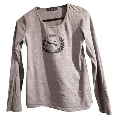 Pre-owned Sand Grey Cotton Top