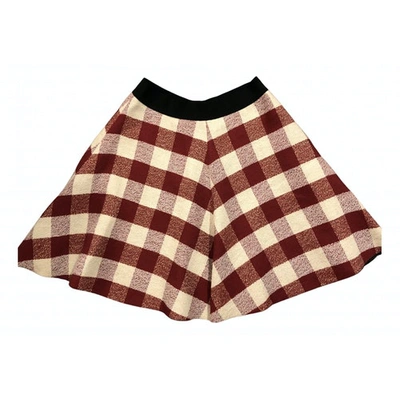 Pre-owned Forte Forte Wool Mini Skirt In Red