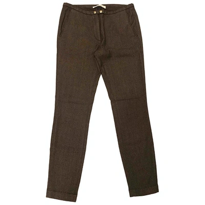Pre-owned Mauro Grifoni Wool Trousers In Brown