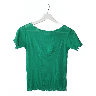 Pre-owned Baserange Green Cotton  Top