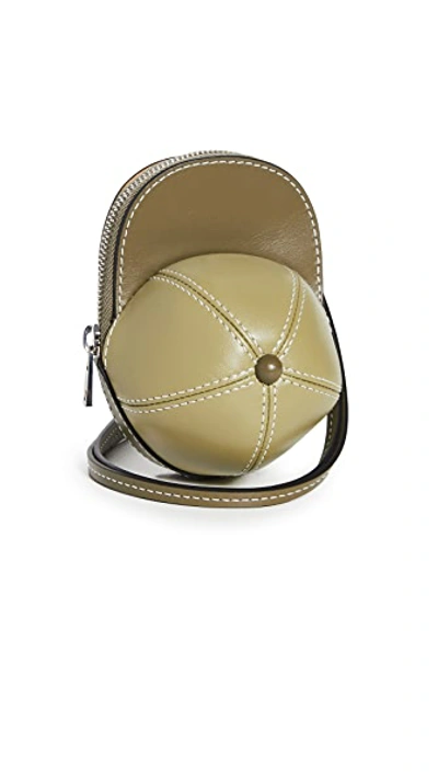 Jw Anderson Nano Cap Bag In Olive/khaki