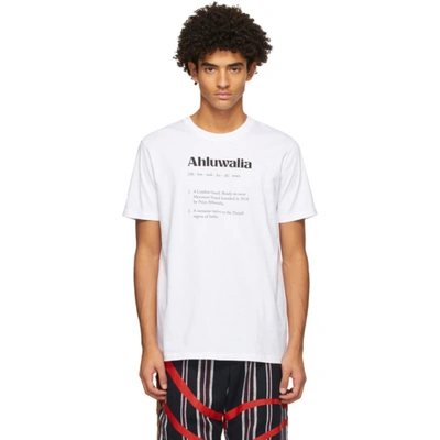 Ahluwalia White Logo Definition T-shirt