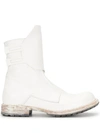 Moma Leather Ankle Boots In White