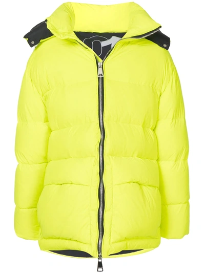 Khrisjoy Reflective Kj Puffer Parka In Yellow