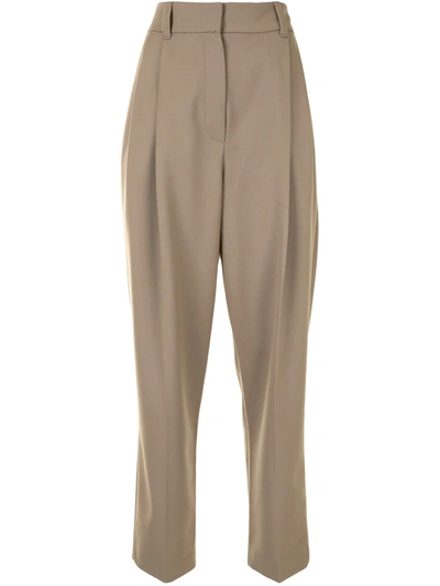 Brunello Cucinelli Tailored Wool Trousers In Brown