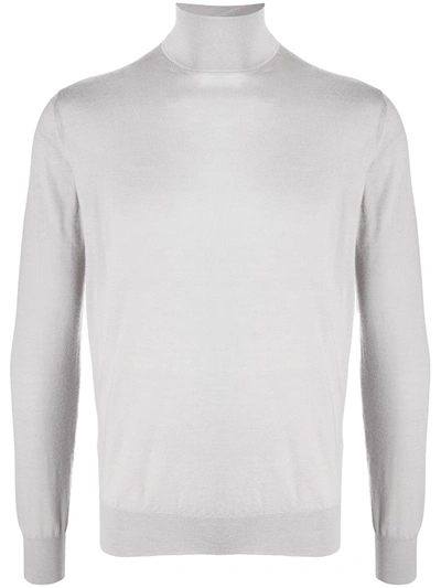 Cruciani Roll Neck Cashmere Jumper In Grey