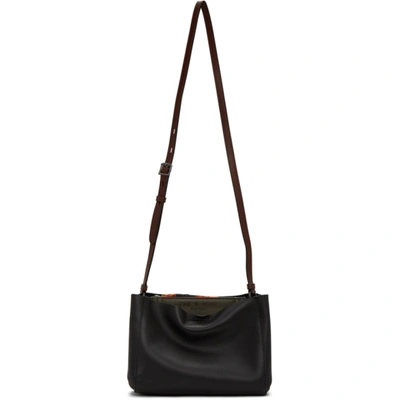 Rag & Bone Black Passenger Shoulder Bag In Black/olive