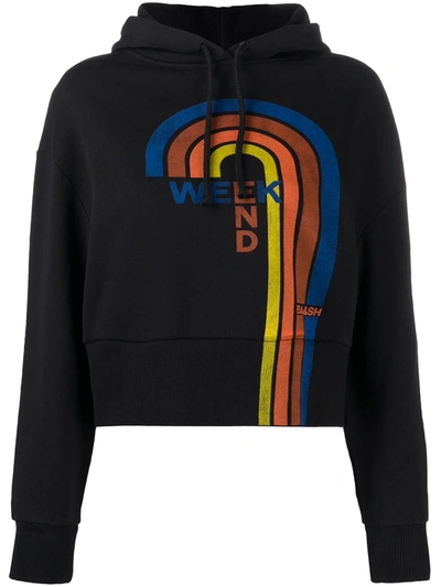 Ba&sh Graphic Print Hoodie In Black
