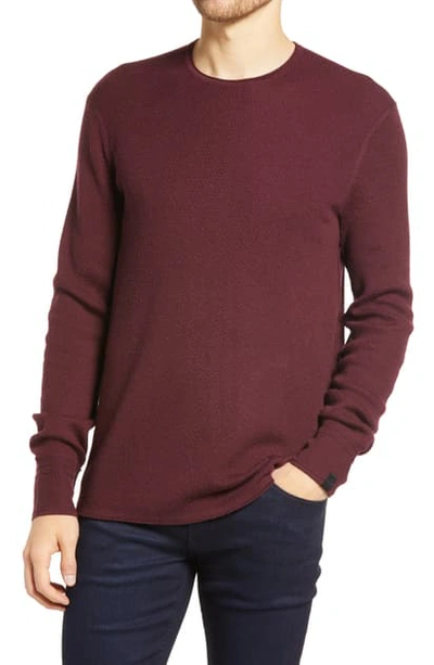 Rag & Bone Collin Crewneck Pullover In Burgundy