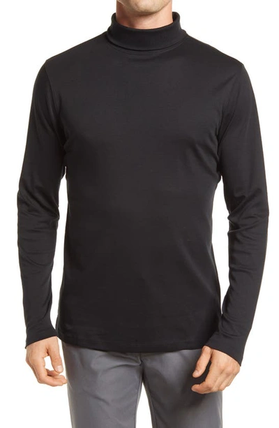 Robert Barakett Georgia Cotton Turtleneck In Black