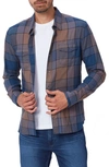 Paige Everett Plaid Flannel Button-up Shirt In Shadow Creek