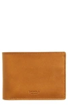 Shinola Slim Navigator Distressed Leather Bi Fold Wallet In Honey