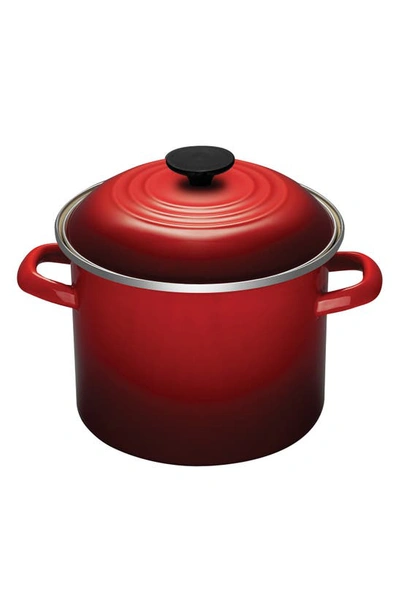 Le Creuset 6-quart Enameled Steel Stockpot In Cerise