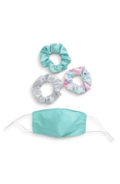 Capelli New York Kids' Face Mask & Assorted Scrunchies Set In Blue