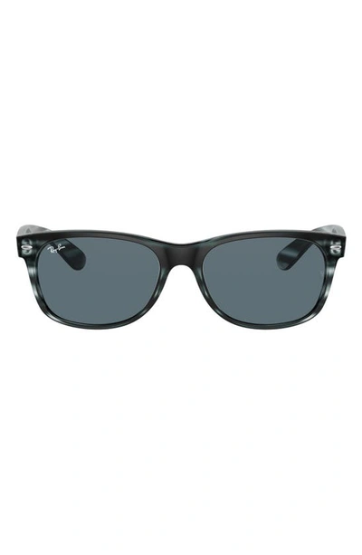 Ray Ban Iconic New Wayfarer 55mm Sunglasses In Striped Blue/ Blue