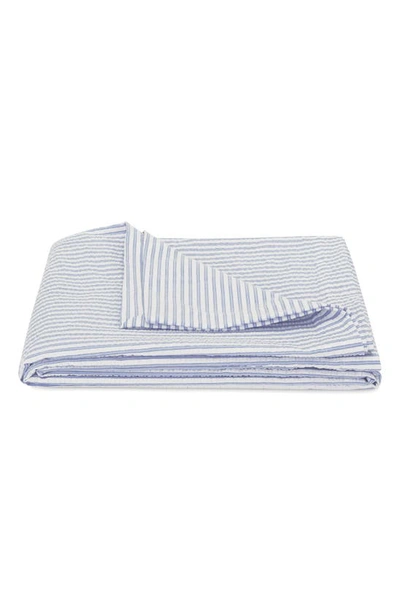 Matouk Matteo Coverlet In Azure