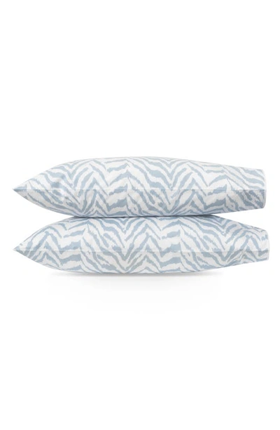 Matouk Quincy Set Of Two Egyptian Cotton Pillowcases In Hazy Blue