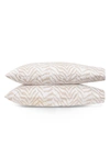 Matouk Quincy Set Of Two Egyptian Cotton Pillowcases In Sand