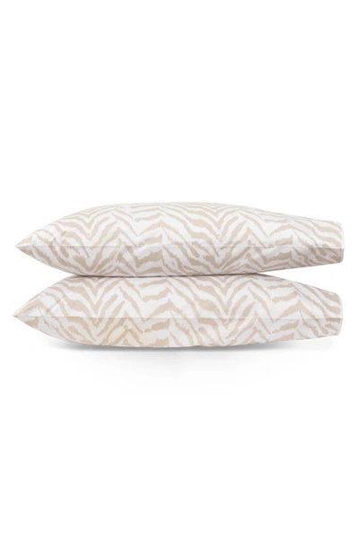 Matouk Quincy Set Of Two Egyptian Cotton Pillowcases In Sand