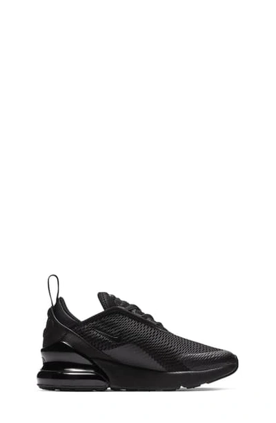 Nike Kids' Air Max 270 Sneaker In Black/ Black-black-black