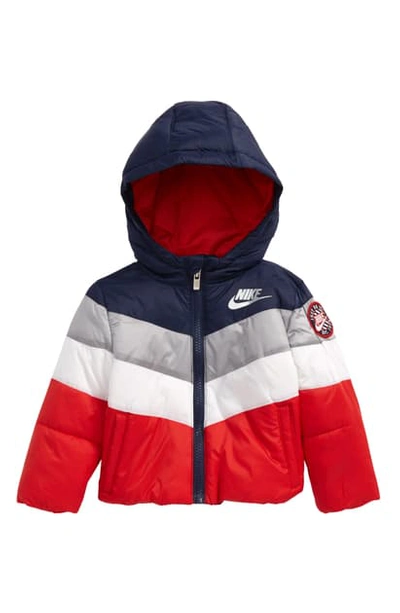 Nike Babies' Chevron Puffer Jacket In Midnight