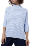 French Connection Mozart Popcorn Cotton Sweater In Crystal Clear