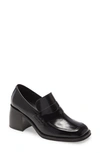 Jeffrey Campbell Women's Ecole Block Heel Penny Loafers In Black