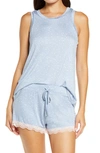 Honeydew Intimates All American Shortie Pajamas In Brisk Snow Dot