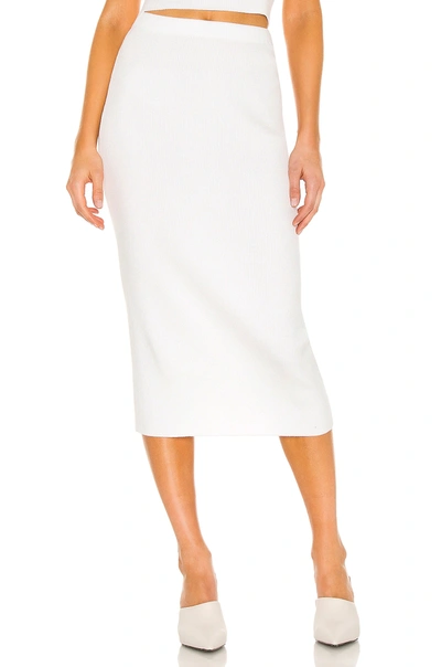 Afrm Seville Sweater Skirt In Soft Blanc
