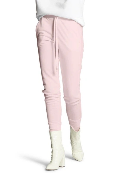 Recycled Karma Lightweight French Terry Burnout Joggers In Petal Pink