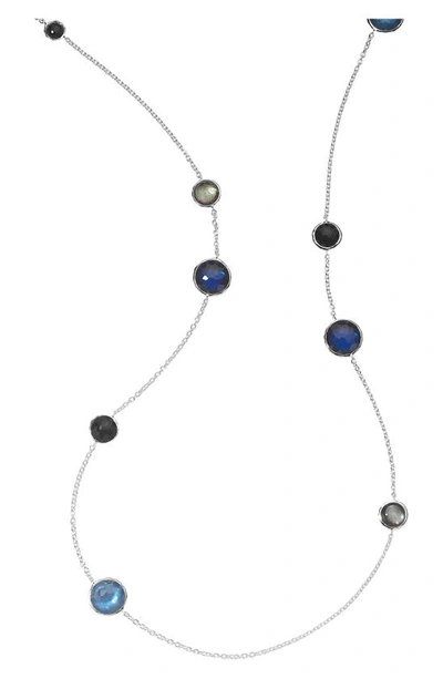 Ippolita Ippolia Wonderland Long Mixed Stone Station Chain Necklace In Silver