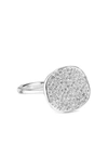 Ippolita Medium Flower Disc Ring In Sterling Silver With Diamonds