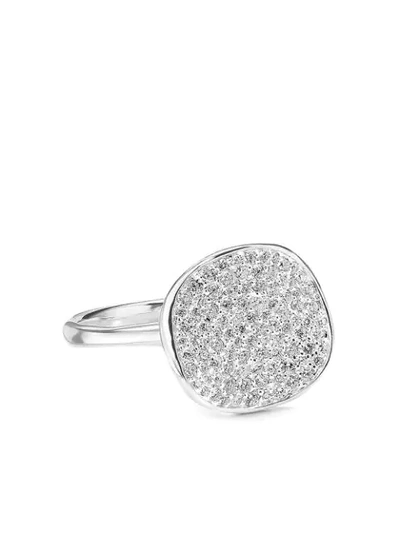 Ippolita Medium Flower Disc Ring In Sterling Silver With Diamonds