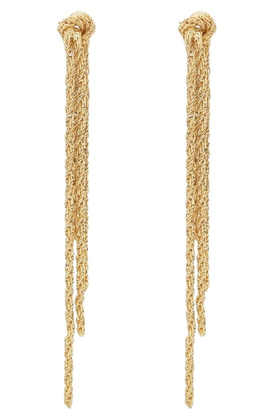 Gorjana Fiore Chain Knot Earrings In Gold