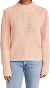English Factory Dot Embroidered Sweater In Pink