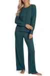 Midnight Bakery Knit Pajamas In Teal