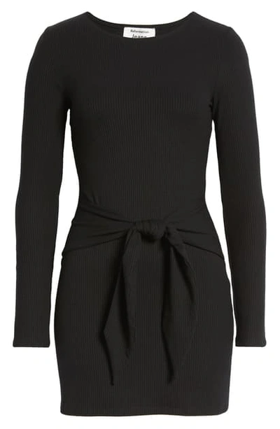 Reformation Kirsten Long Sleeve Minidress In Black | ModeSens 