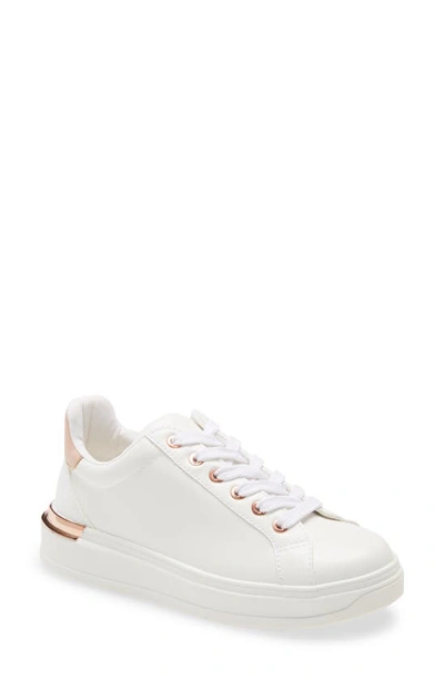 Steve Madden Women's Jaxie Flatform Lace-up Sneakers In White