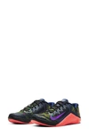 Nike Metcon 6 Amp Training Shoe In Blue Void/ Crimson/ Silver
