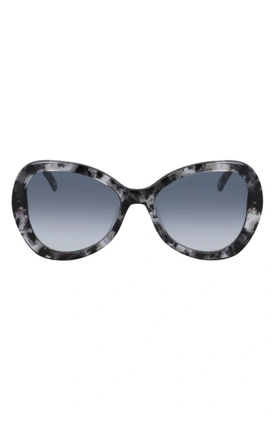 Mcm 54mm Gradient Butterfly Sunglasses In Grey Havana/ Grey Gradient