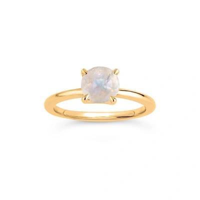 Dinny Hall 14ct Gold Moonstone Ring In Yellow Gold