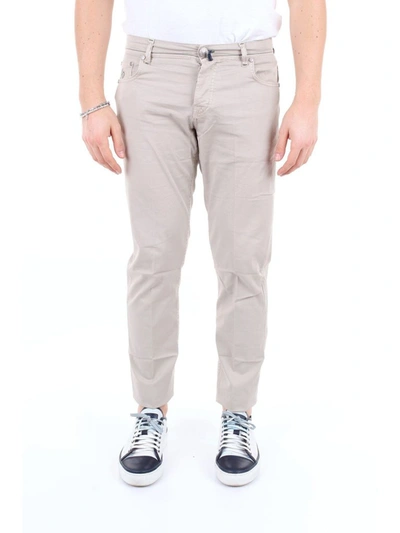 Luigi Borrelli Men's Beige Cotton Pants