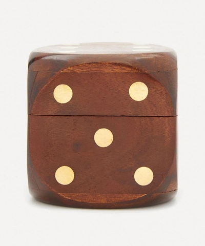 Authentic Models Five Dice Box In Gold