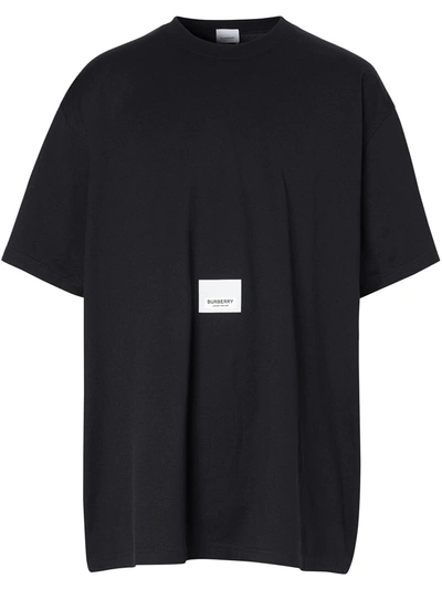 Burberry Logo-patch T-shirt In Black