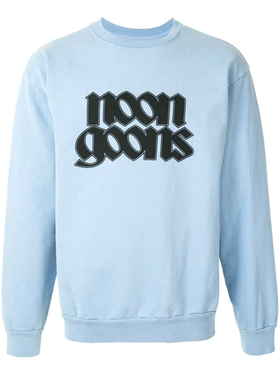 Noon Goons Logo Print Crewneck Sweatshirt In Blue