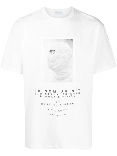 Ih Nom Uh Nit Mask Runway Cotton T-shirt In White