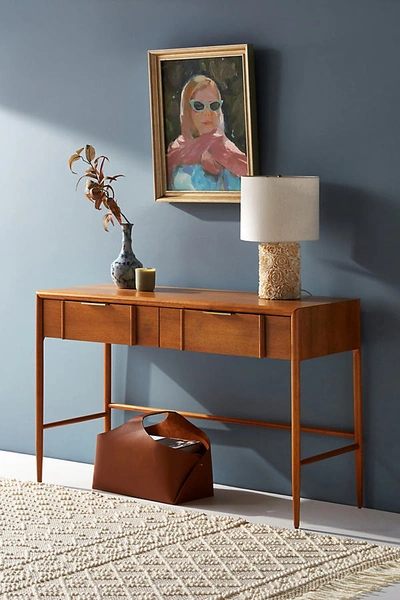Anthropologie Quincy Console Table In Brown