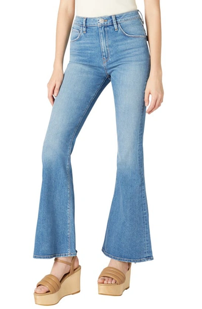 Hudson Holly High Waist Flap Pocket Flare Leg Jeans In Blue