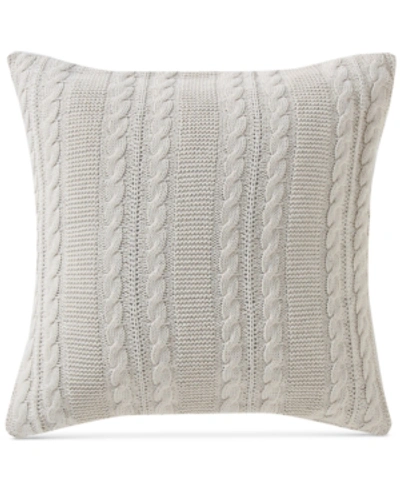 Victoria Classics Dublin Cable Knit Cotton Decorative Pillow, 18 X 18 In Ivory